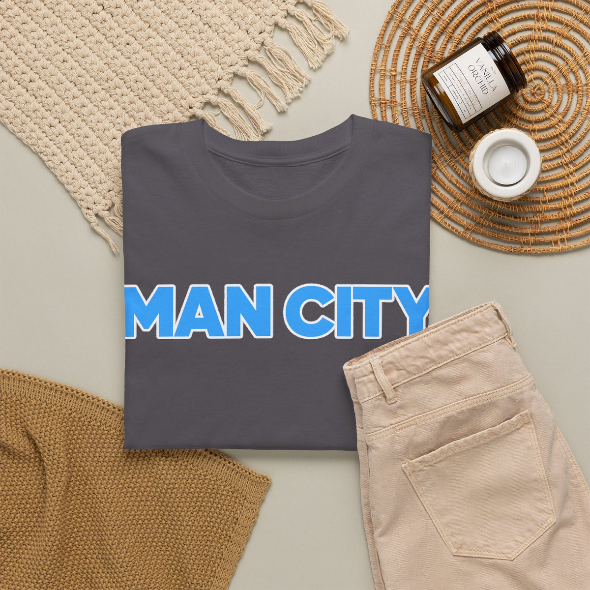 Man City Cotton T‑Shirt — Minimal Football Fan Tee