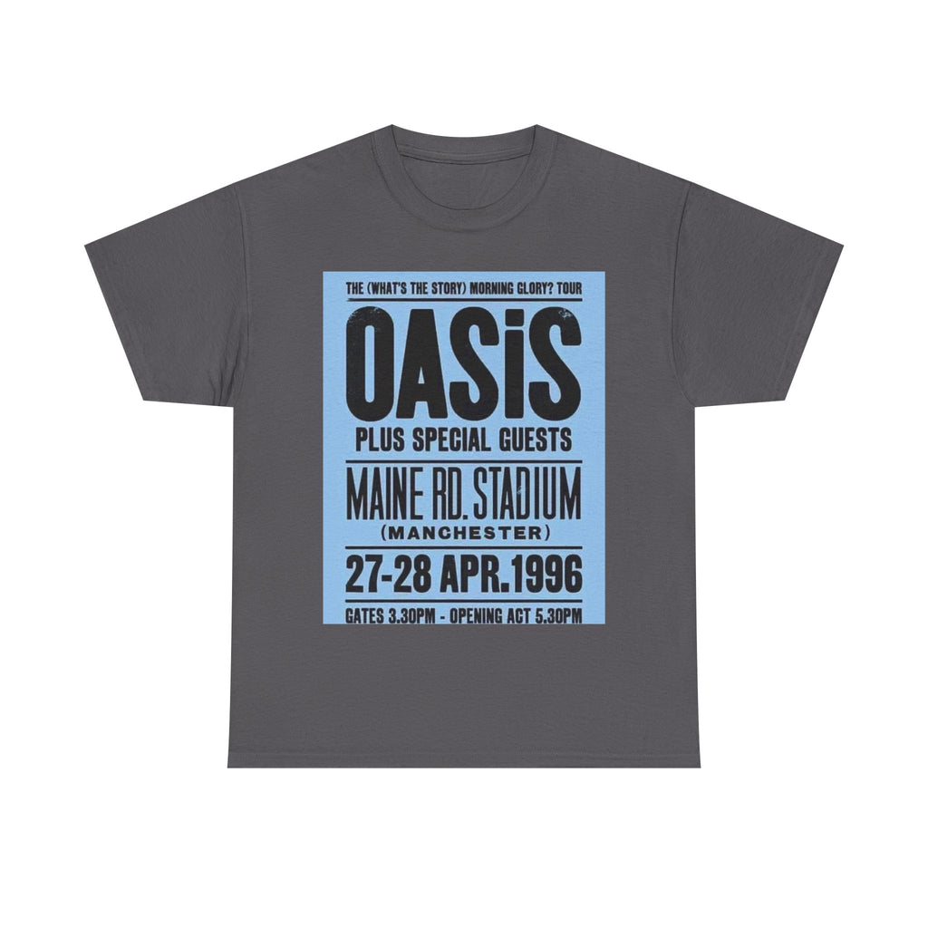 Oasis 1996 Maine Road Tour Poster T‑Shirt — Maine Rd. Stadium Concert Tee
