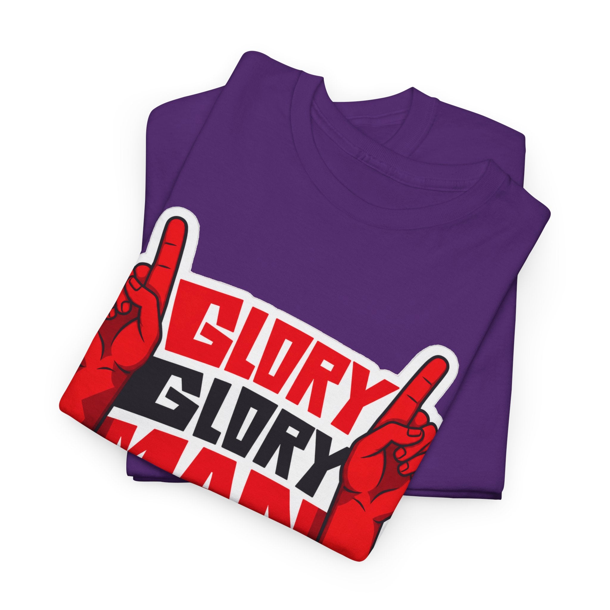 Glory Glory Man United T-Shirt — Retro Red Football Fan Tee