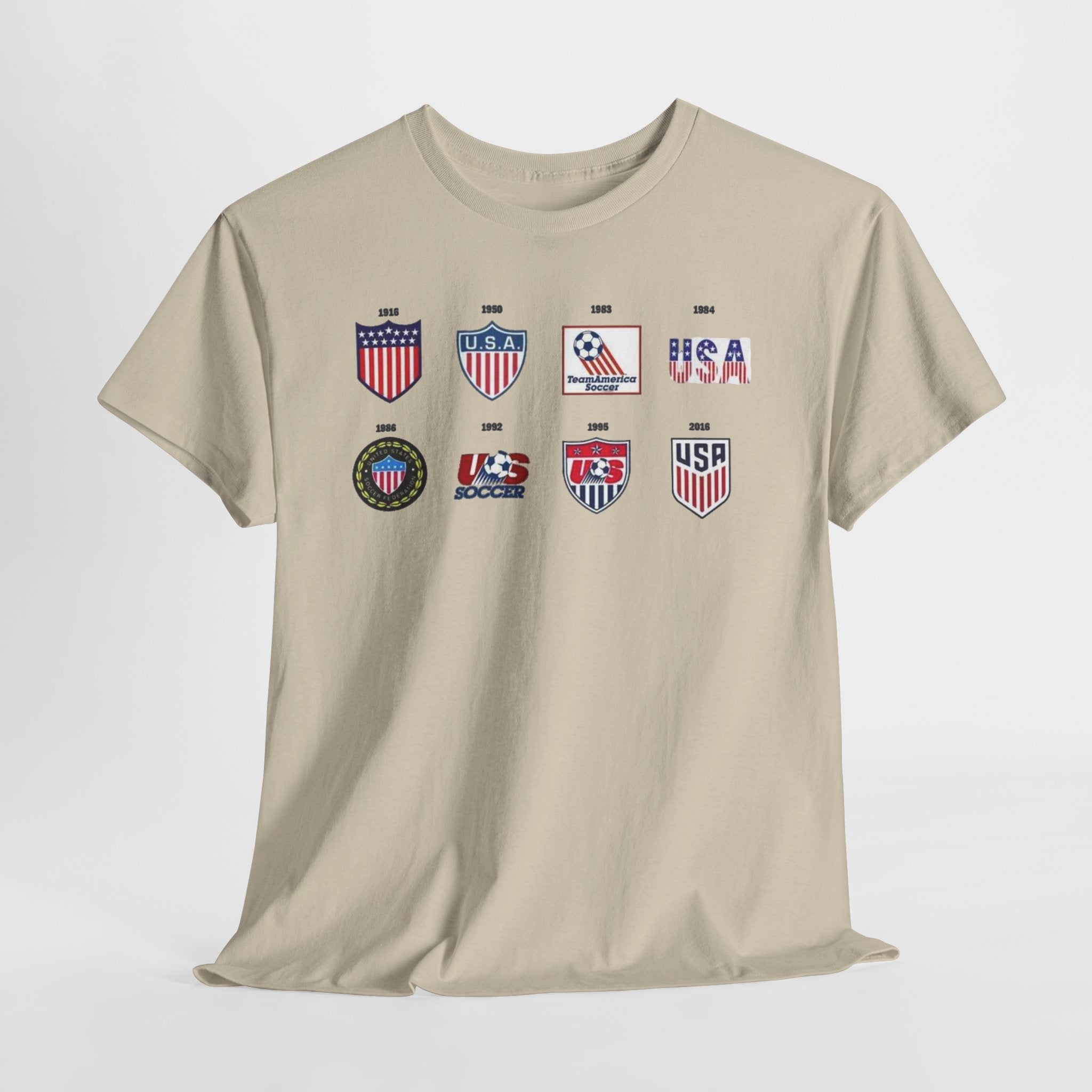USA Soccer Logos Graphic Tee — Retro American Soccer Logo T‑Shirt