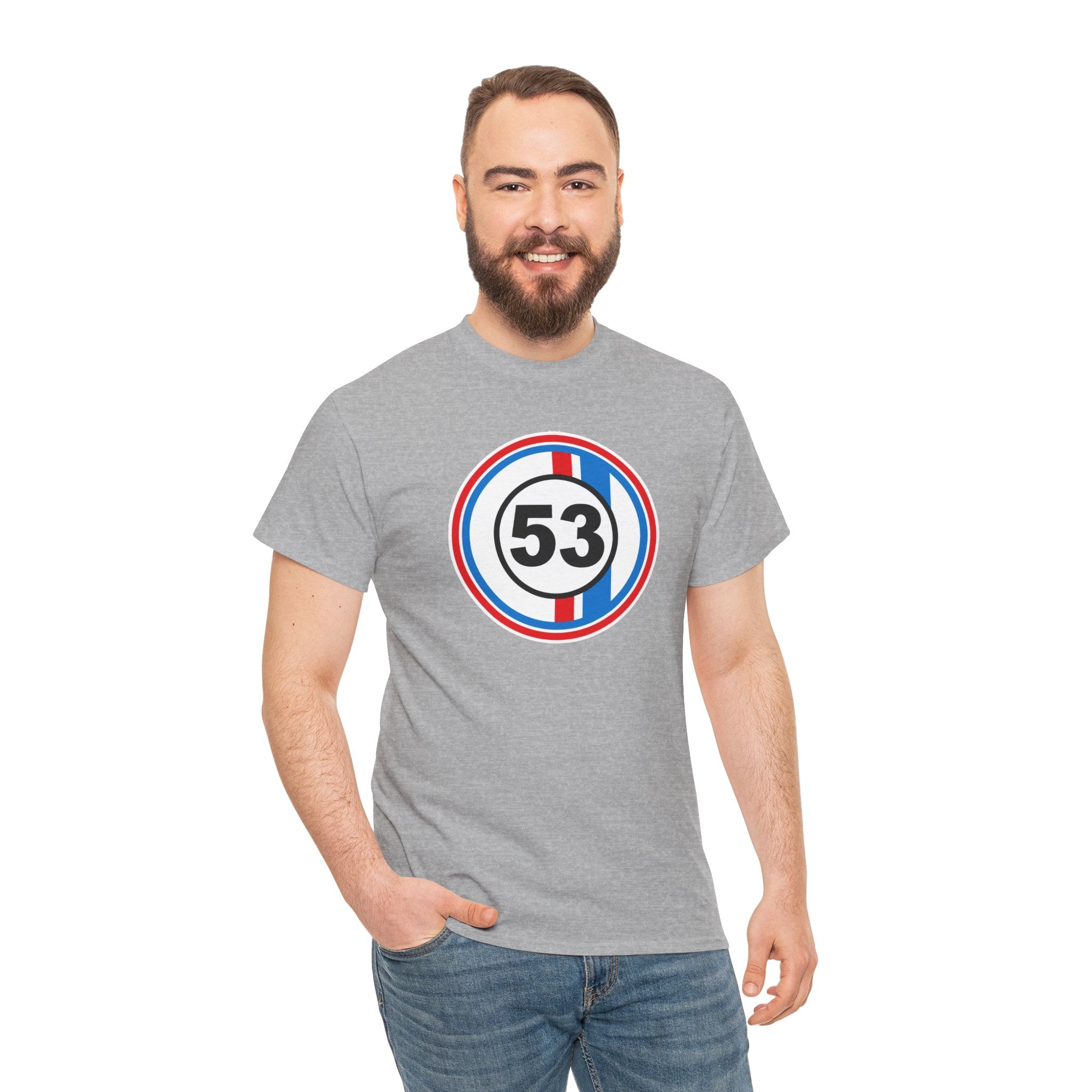 Racing Stripe Number 53 Cotton T-Shirt / Tee