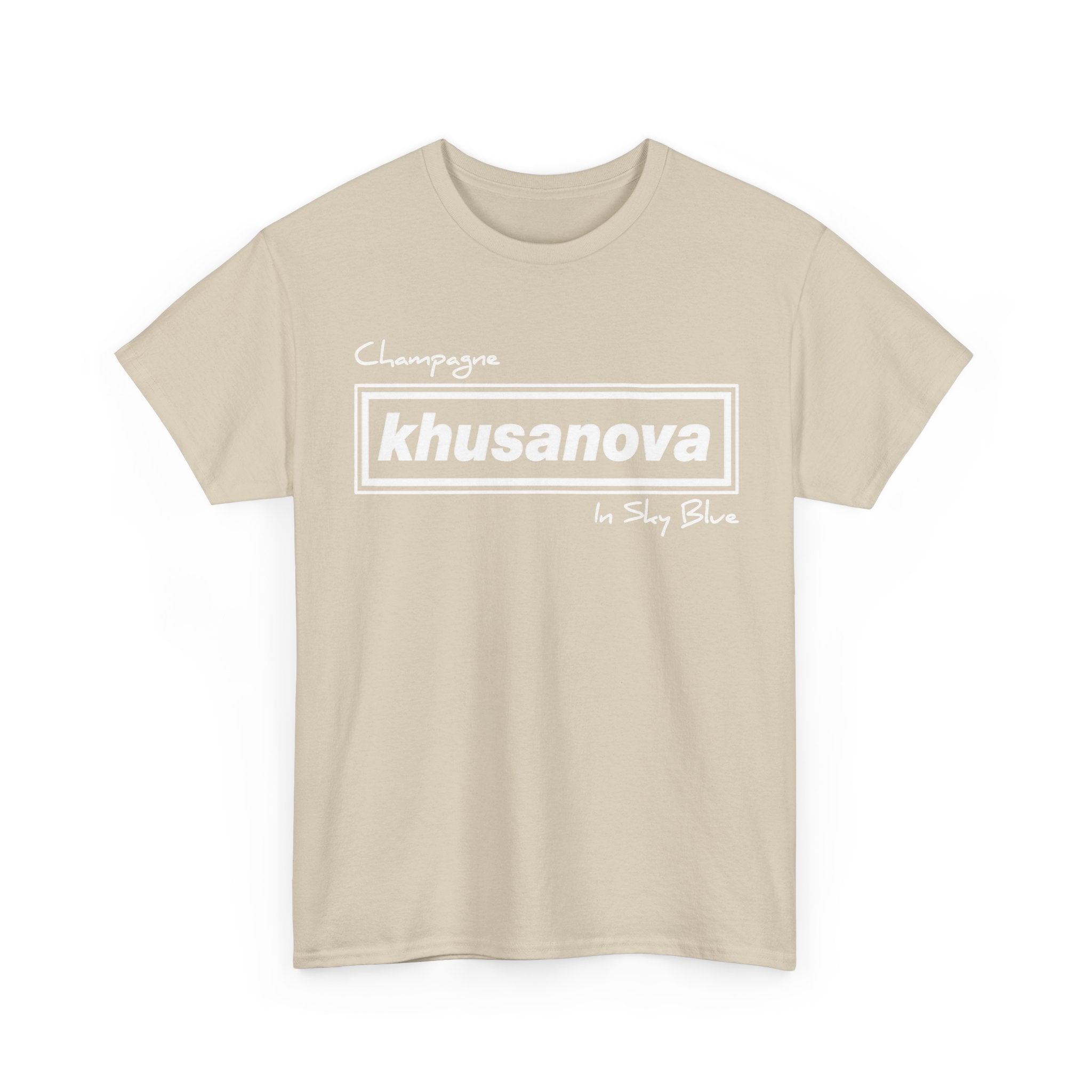 Khusanova Logo T-Shirt — Minimal Black Graphic Tee