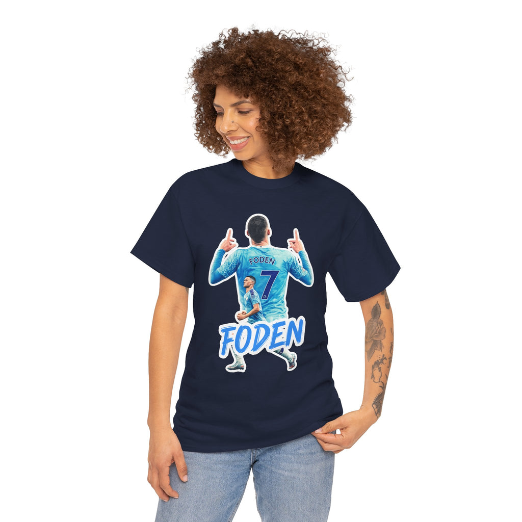 Phil Foden #7 Soccer T‑Shirt — Manchester City Fan Jersey Tribute