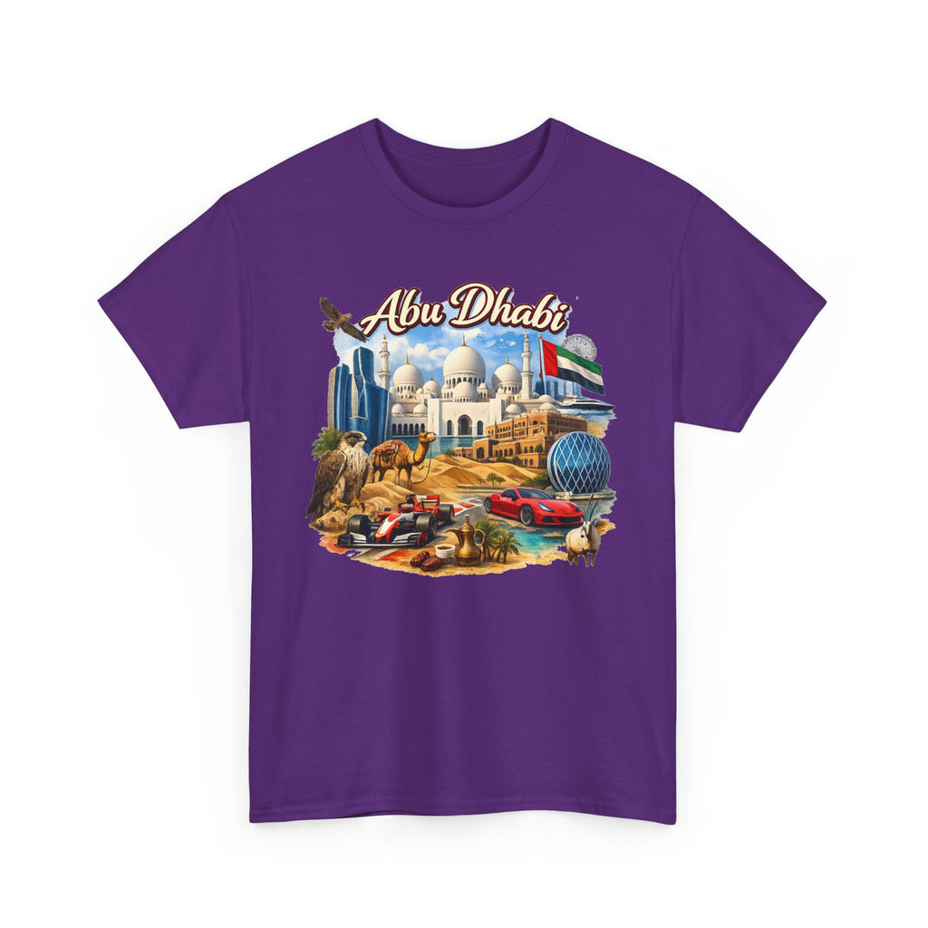 Abu Dhabi Landmark Collage T-Shirt — UAE Travel Souvenir Tee