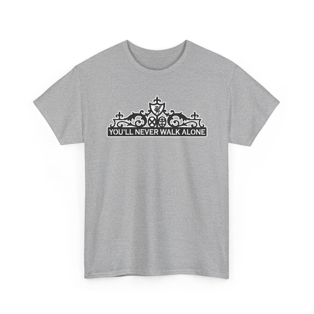 You'll Never Walk Alone T‑Shirt — Liverpool FC Crest Cotton Tee