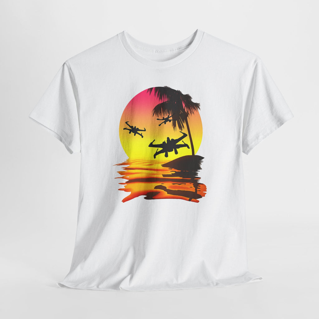 Star Wars X-Ring Sunset Beach Plane T-Shirt