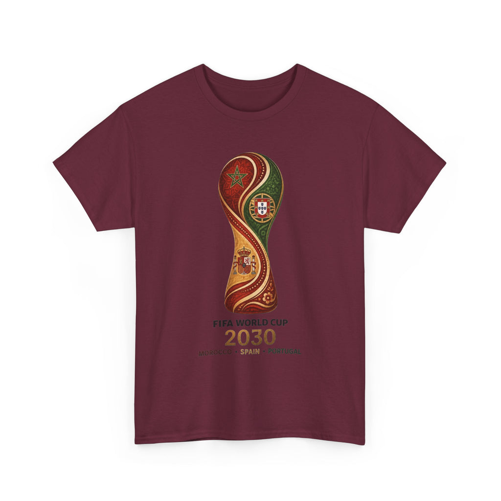 FIFA World Cup 2030 Trophy T-Shirt — Morocco Spain Portugal Official Design