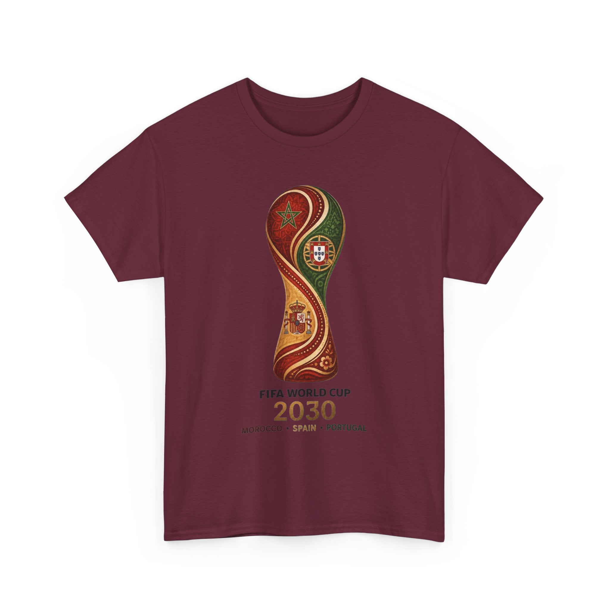 FIFA World Cup 2030 Trophy T-Shirt — Morocco Spain Portugal Official Design