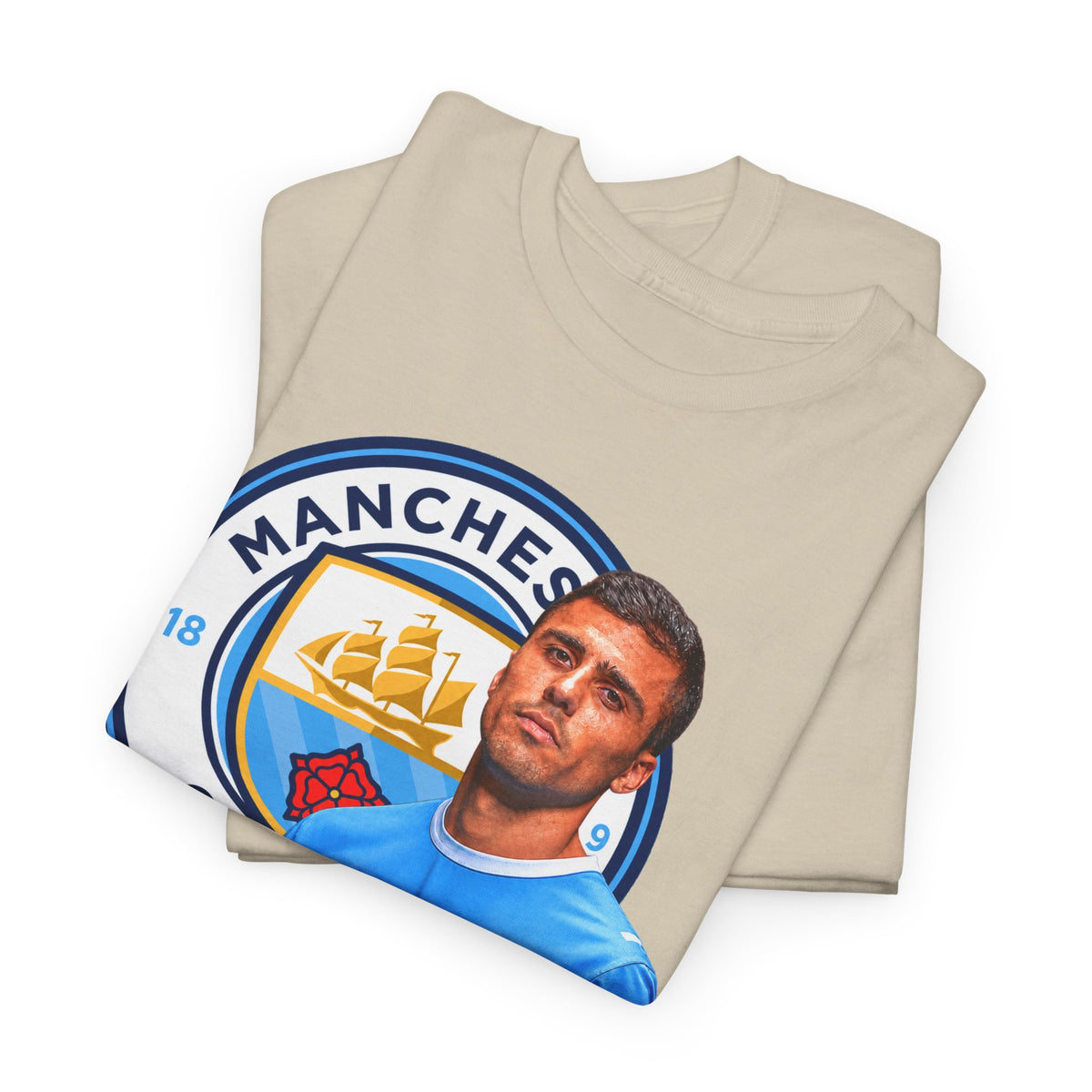 Rodri Manchester City Legend Football Tee — Player Portrait Soccer Shirt