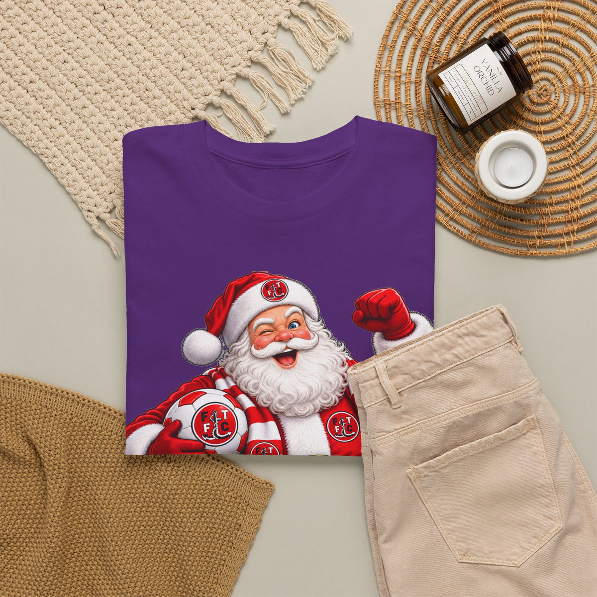 Santa Is a Fleetwood Fan Cotton T-Shirt