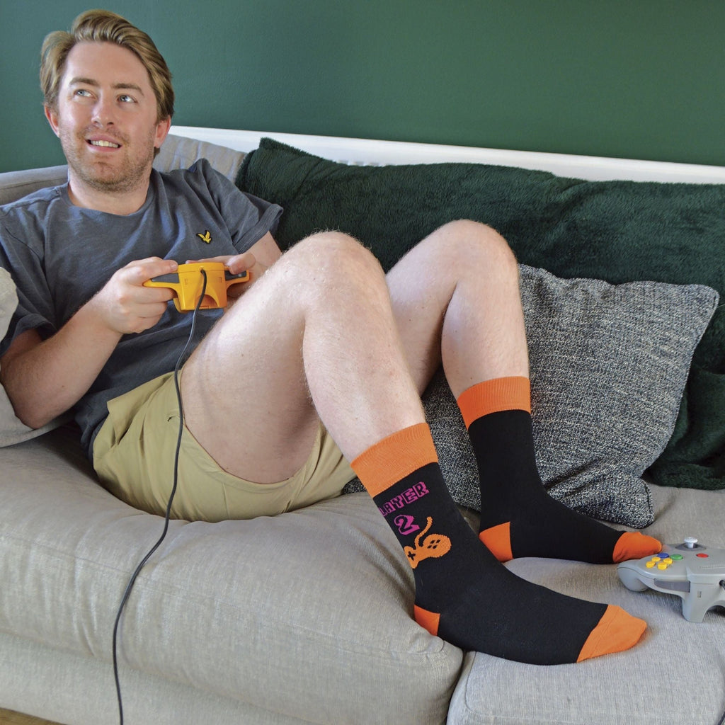3 Pack Mens Retro Gaming Funky Novelty Video Game Socks