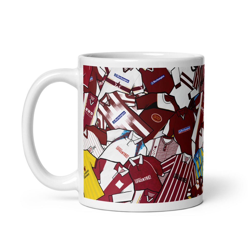 Northampton Retro Shirts Collage Ceramic Football Mug