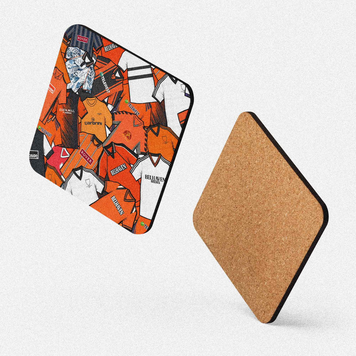 Dundee United Collage Of Retro Shirts Football Coaster