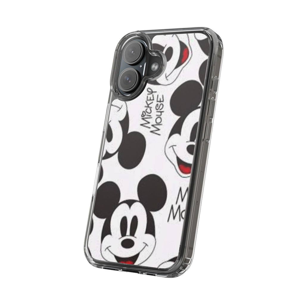 Mickey Mouse Clear Phone Case – Retro Cartoon Pattern Clear Case