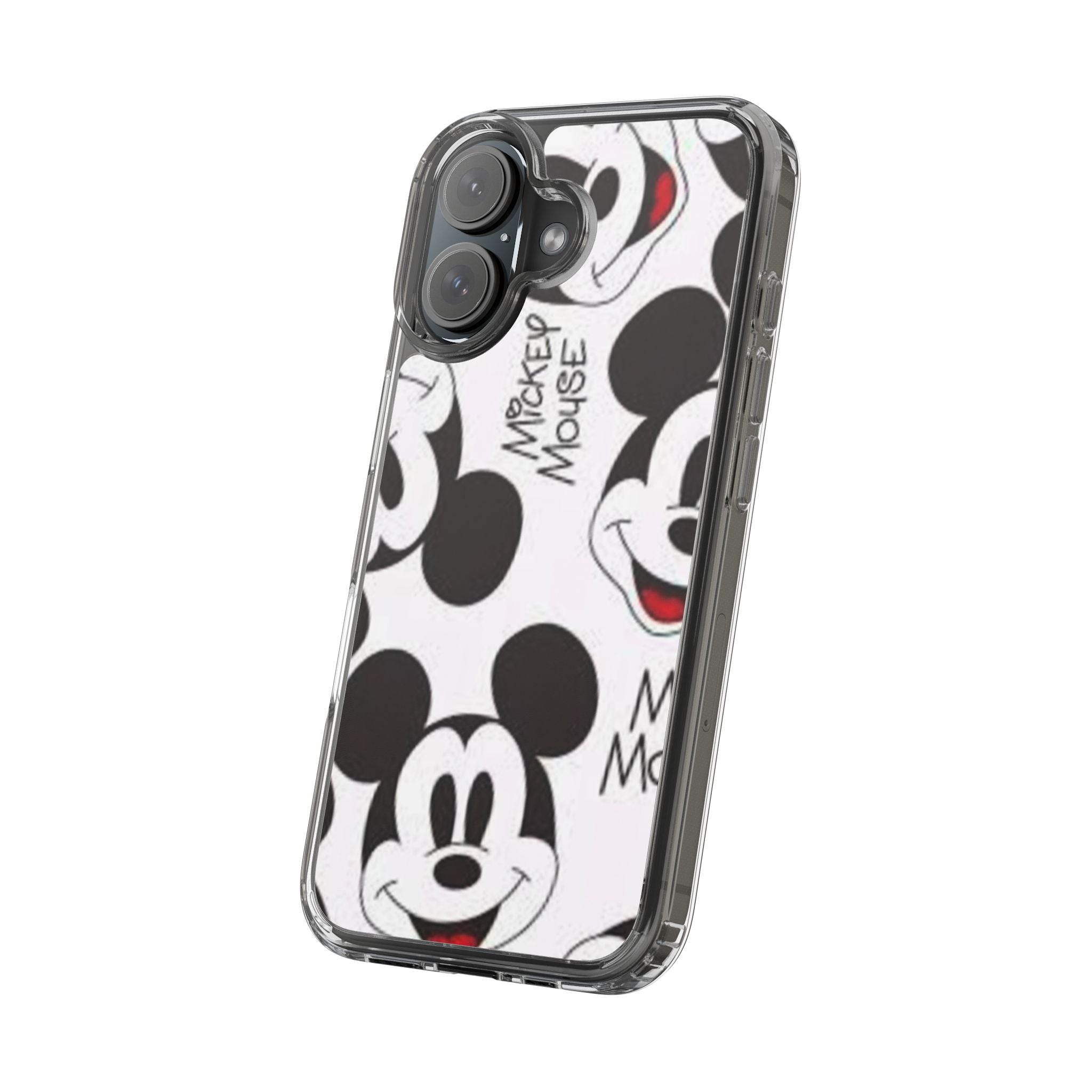 Mickey Mouse Clear Phone Case – Retro Cartoon Pattern Clear Case