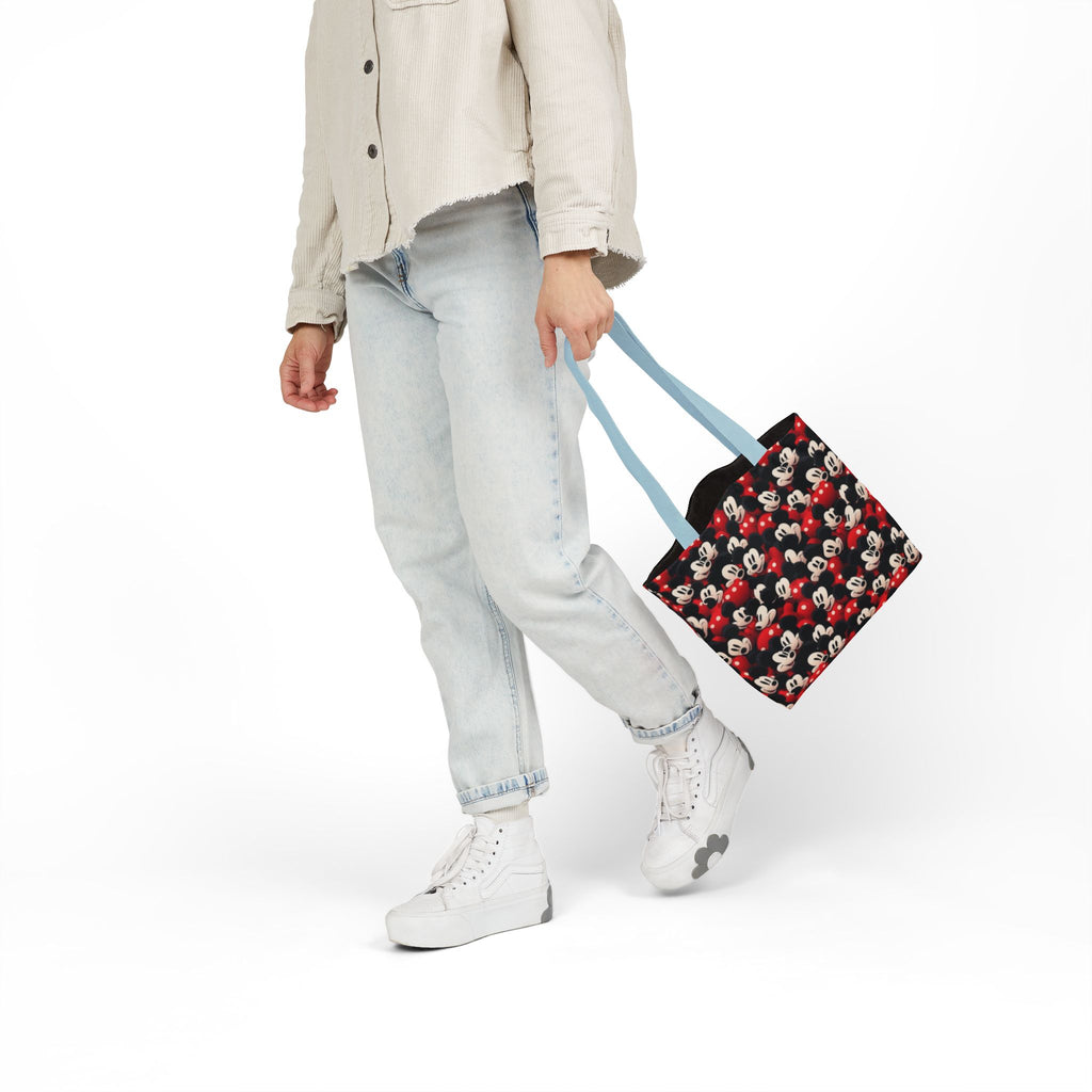 Mickey Mouse Canvas Tote — Retro Cartoon Character Allover Print