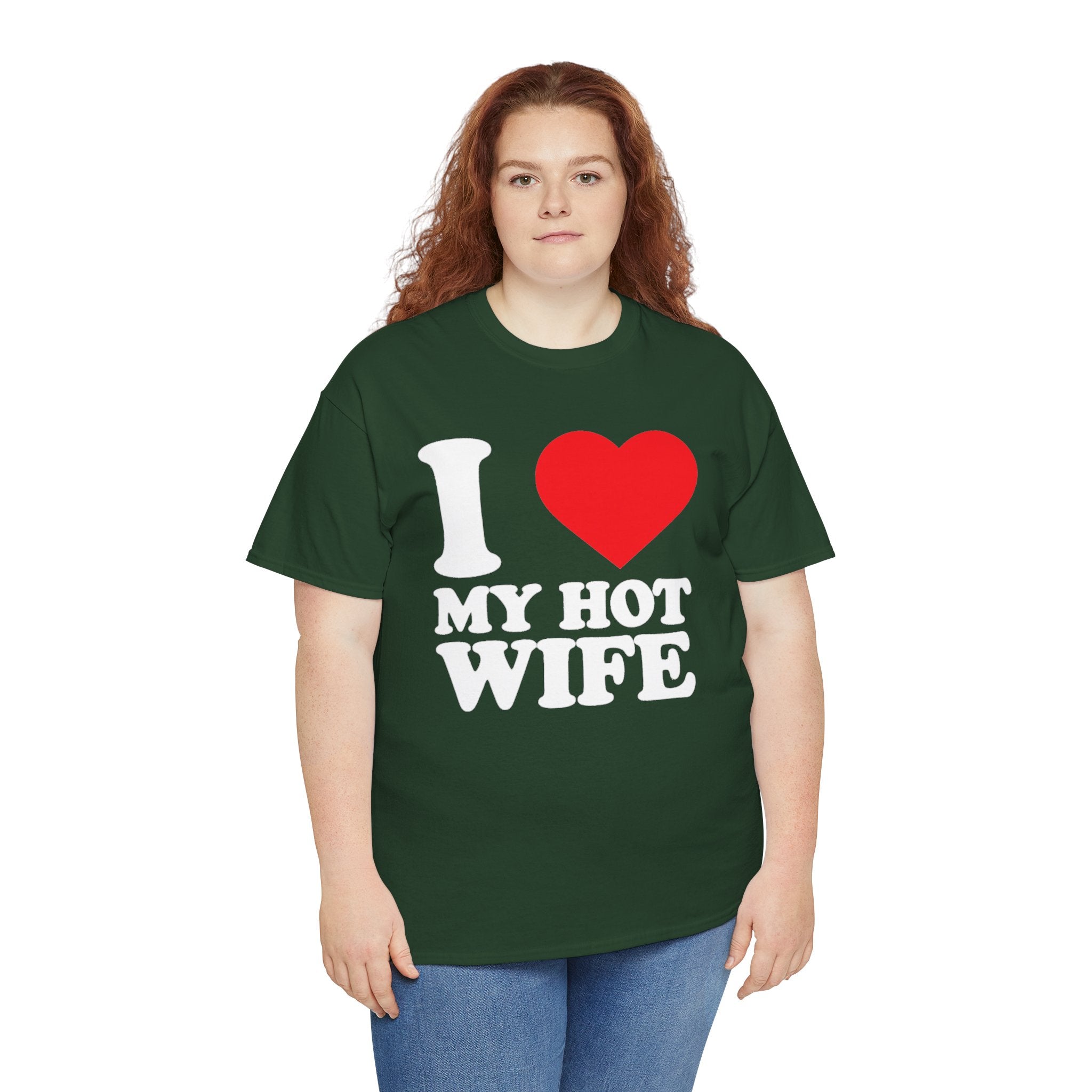 I  My Hot Wife T-Shirt - Funny Couples Tee, Romantic Gift for Husband or Wife