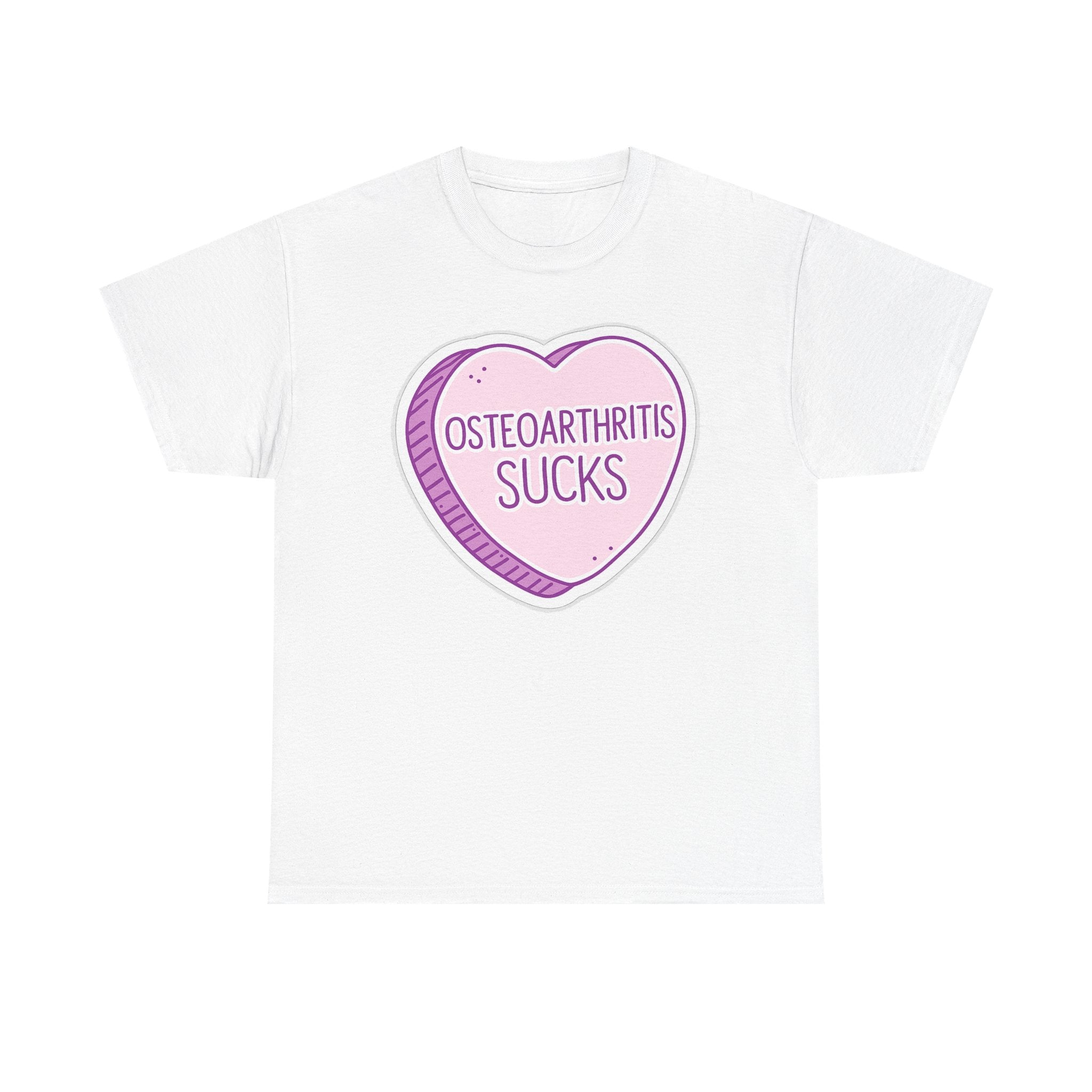 Osteoarthritis Sucks T-Shirt — Pink Heart Awareness Tee