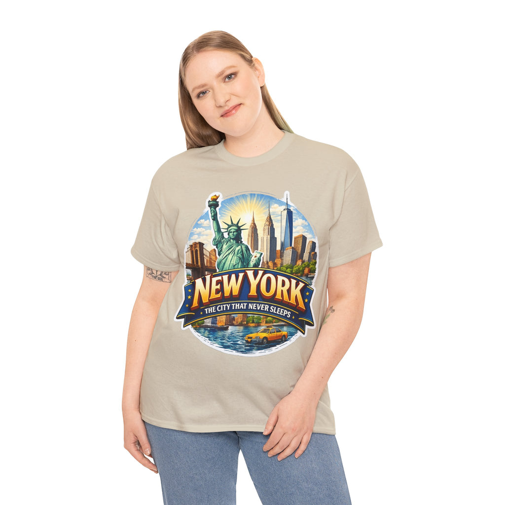 New York City T-Shirt - 'The City That Never Sleeps' Vintage Skyline Tee