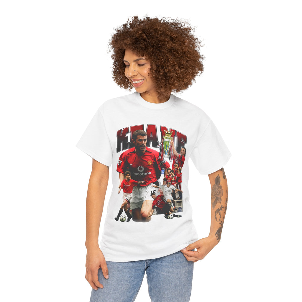 Roy Keane Football Legens Collage Tee — Retro Man United Tribute Shirt