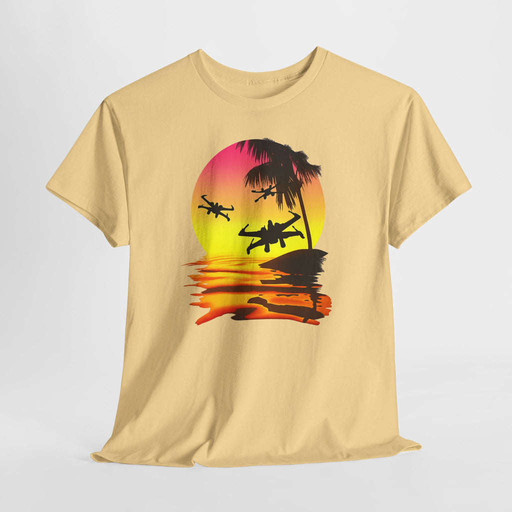 Star Wars X-Ring Sunset Beach Plane T-Shirt