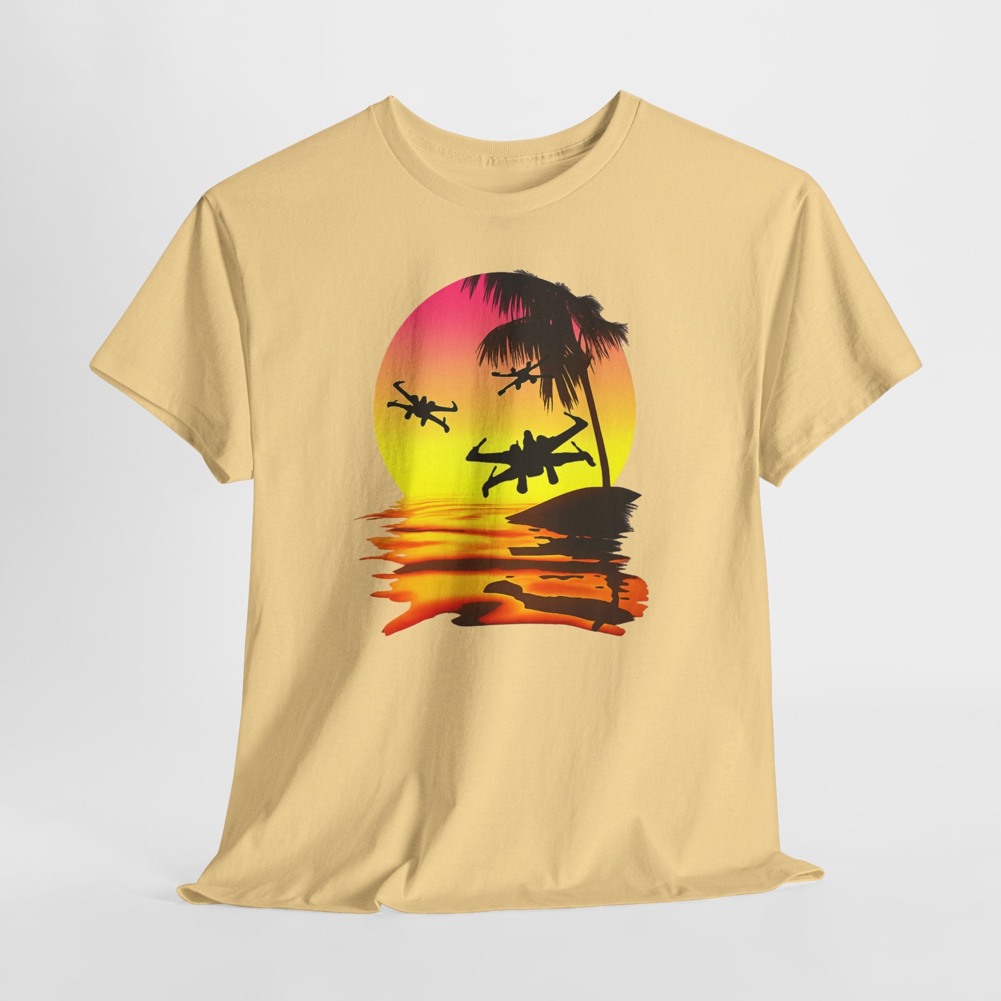 Star Wars X-Ring Sunset Beach Plane T-Shirt