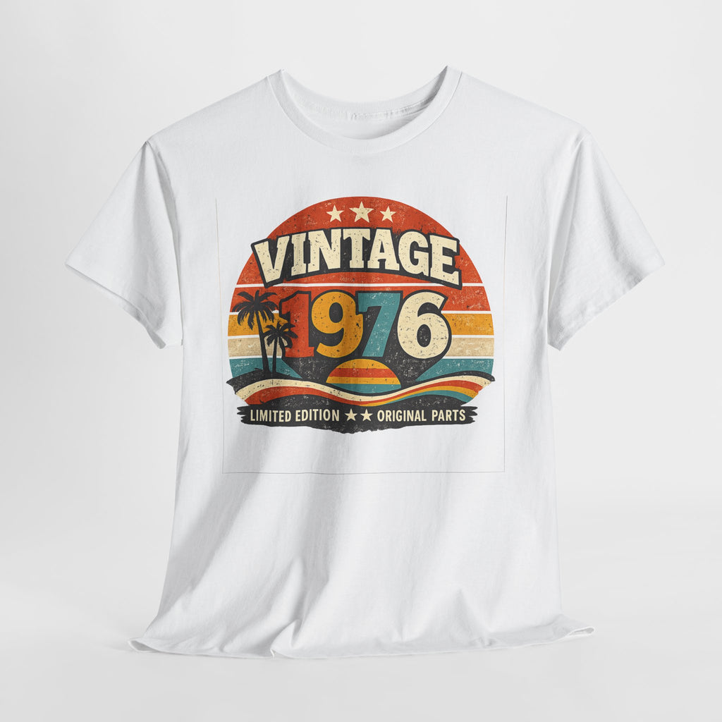 Vintage 1976 T-Shirt — Retro Beach Graphic "Vintage 1976" Birthday Tee