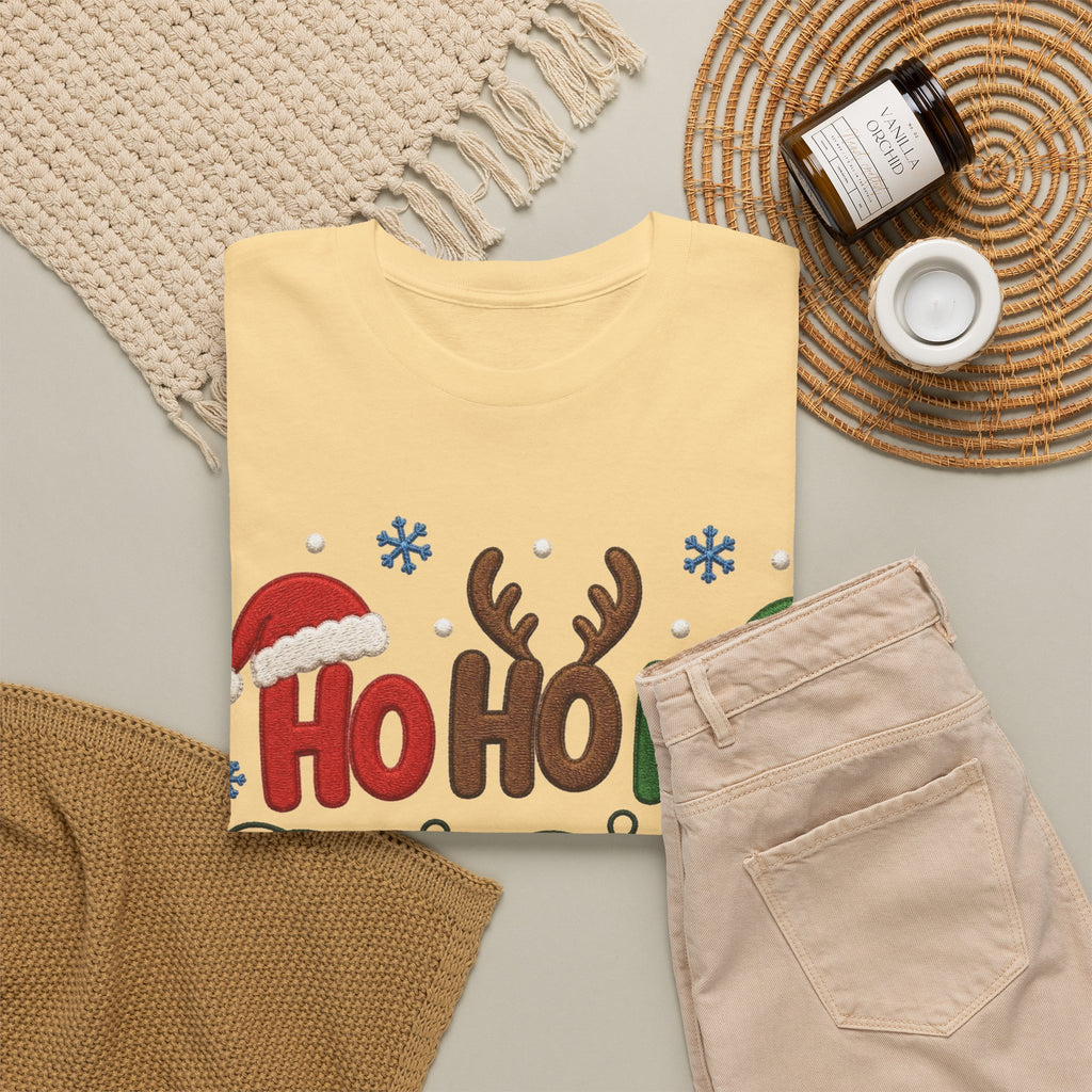 Christmas Ho Ho Ho Tee — Festive Santa, Reindeer & Lights Holiday T-Shirt