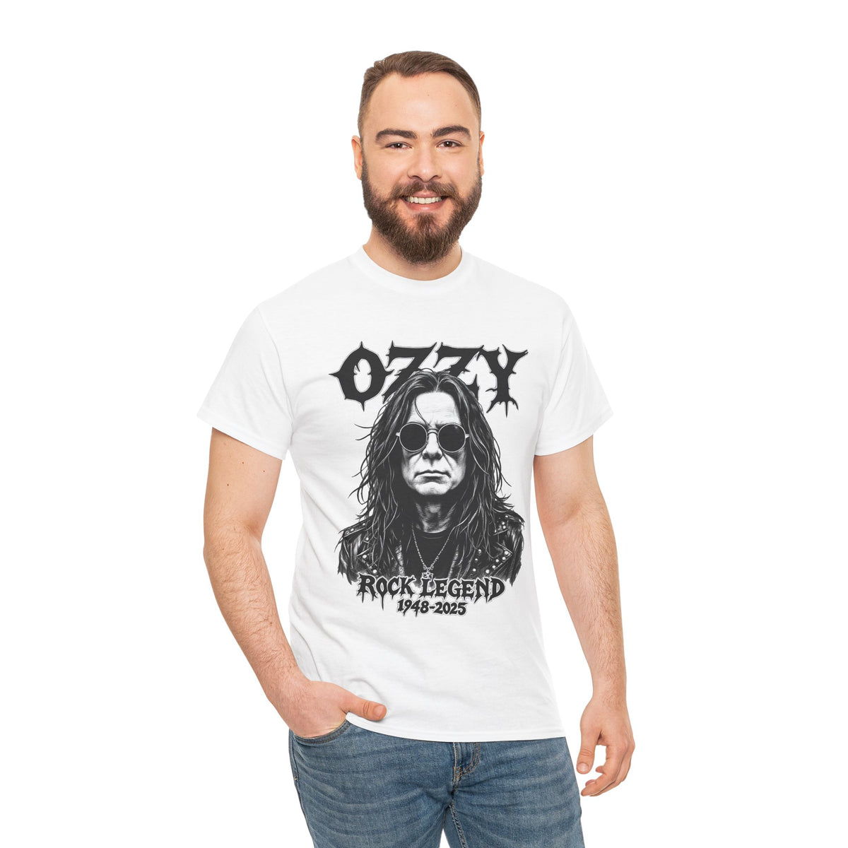 Rock Legend Graphic Tee — "Ozzy" Memorial 1948–2025