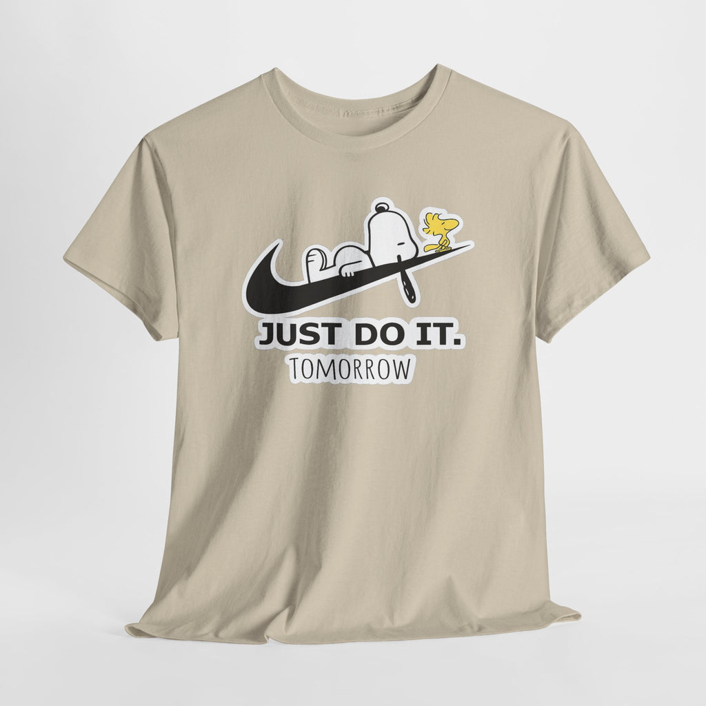 Snoopy "Just Do It Tomorrow" Graphic Cotton T-Shirt
