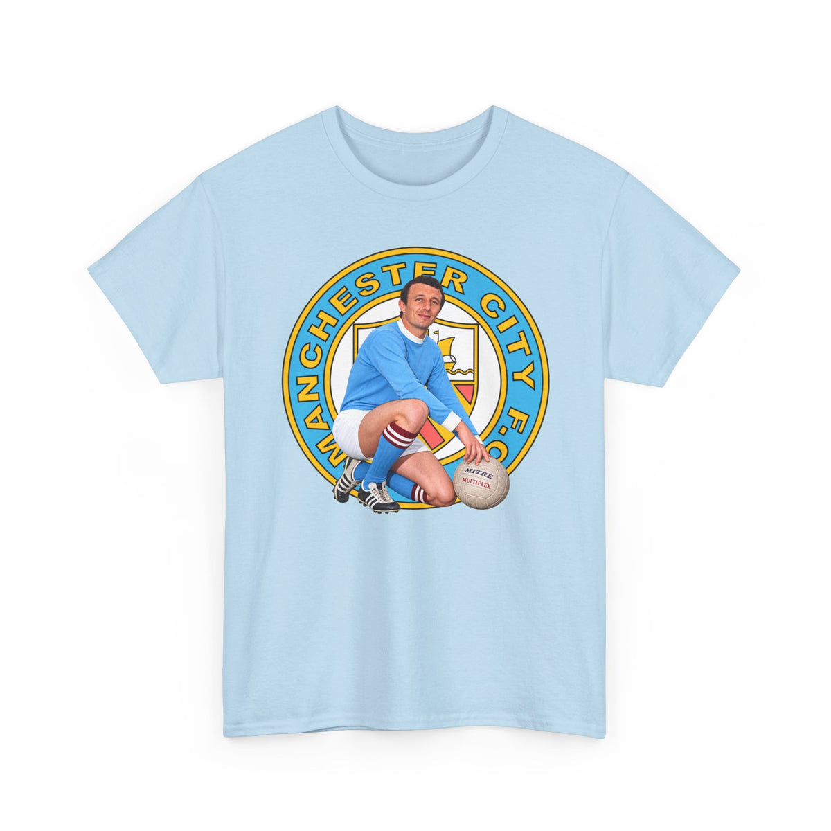 Mike Summerbee Manchester City Legend Retro Player Soccer T-Shirt