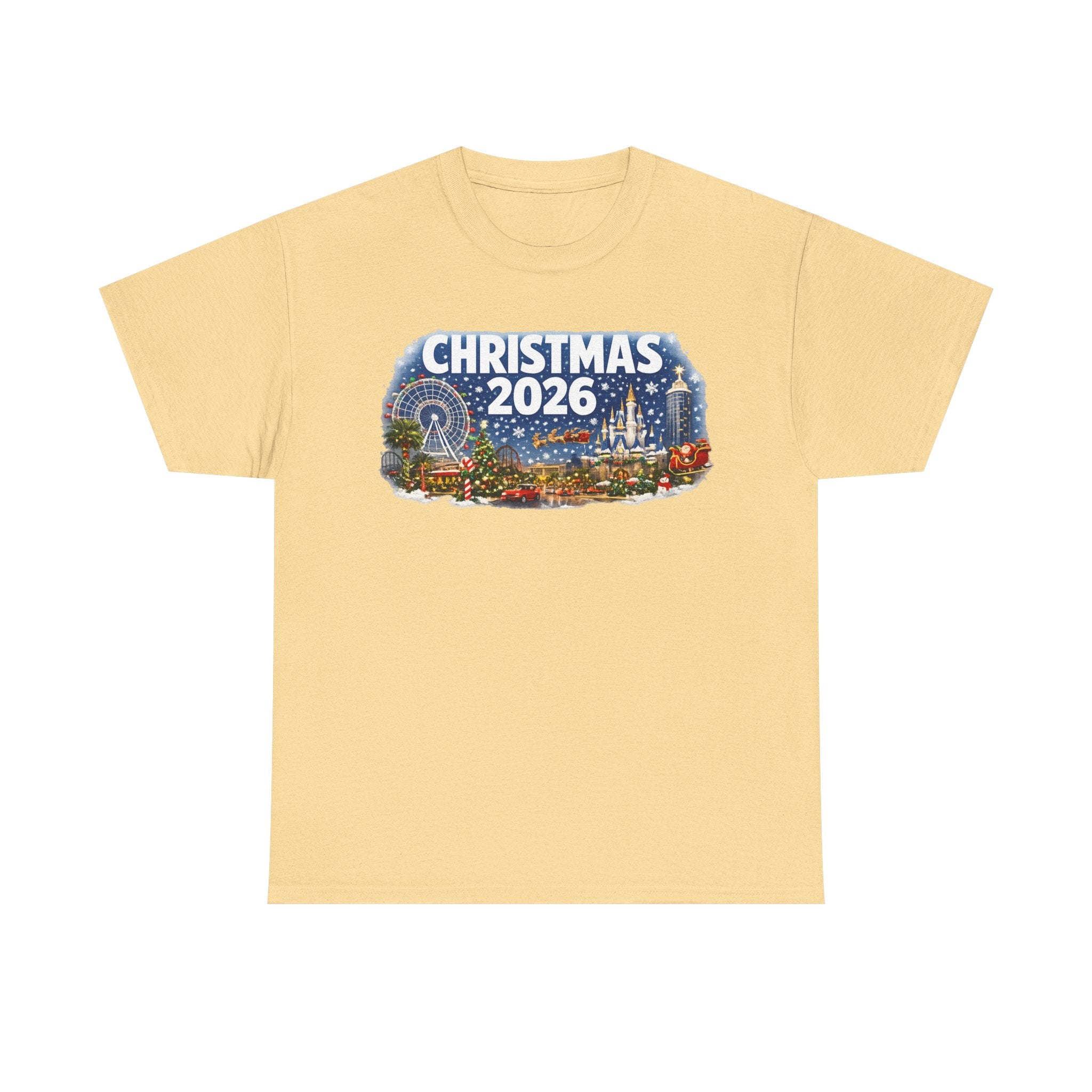 Christmas 2026 Holiday Tee — Festive Winter Village Graphic T-Shirt