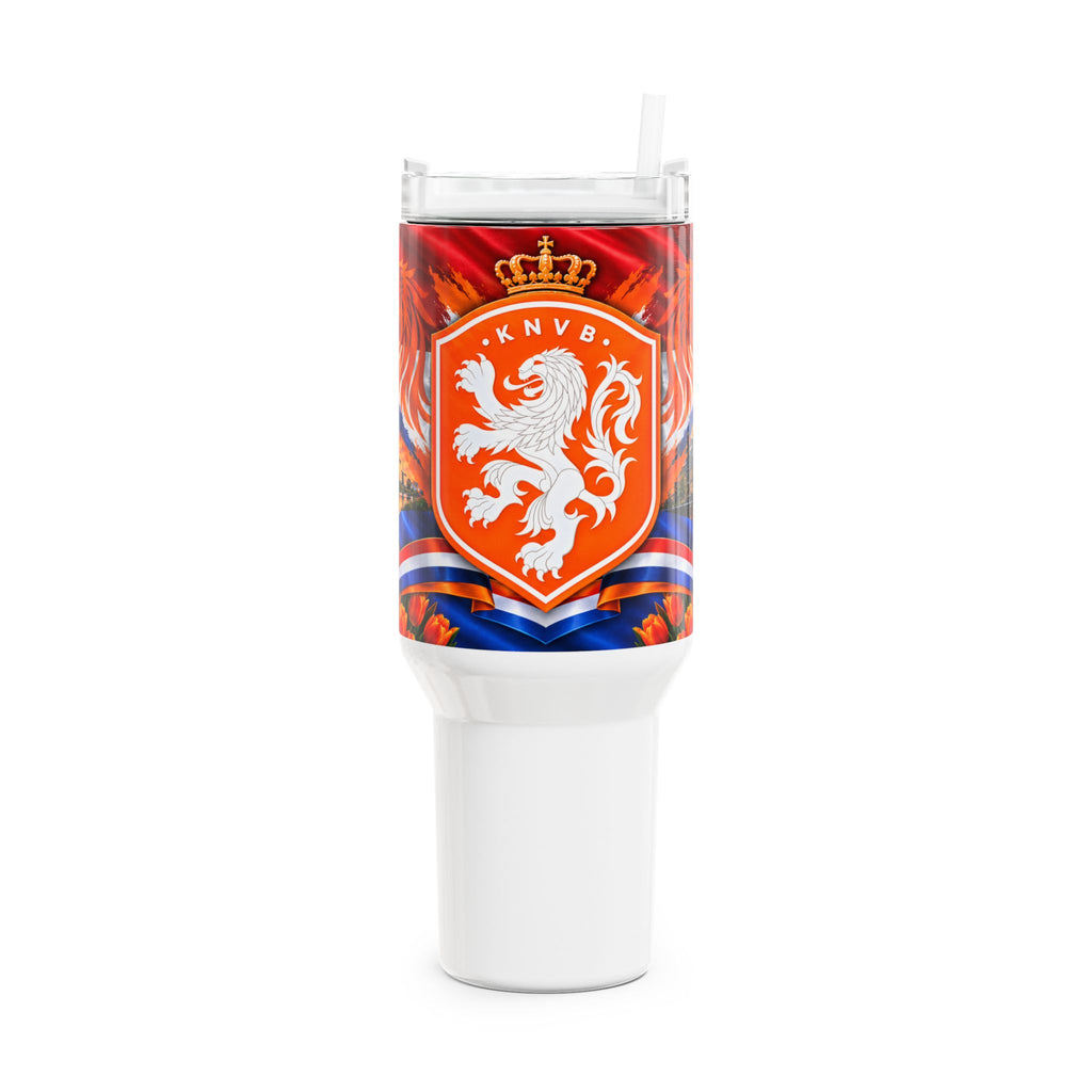 Netherlands Lion Crest 40oz Tumbler – Dutch Flag, Windmill & Tulip Travel Cup