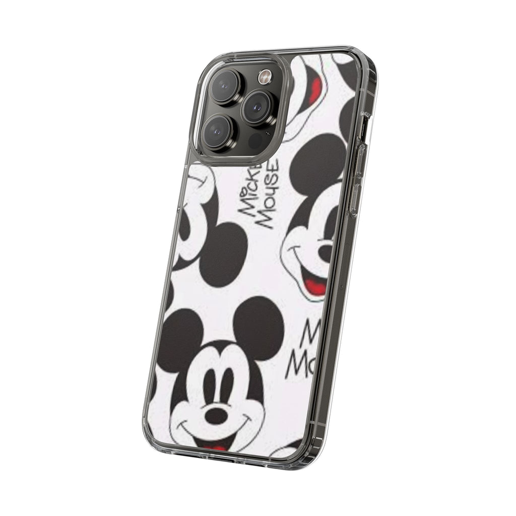 Mickey Mouse Clear Phone Case – Retro Cartoon Pattern Clear Case