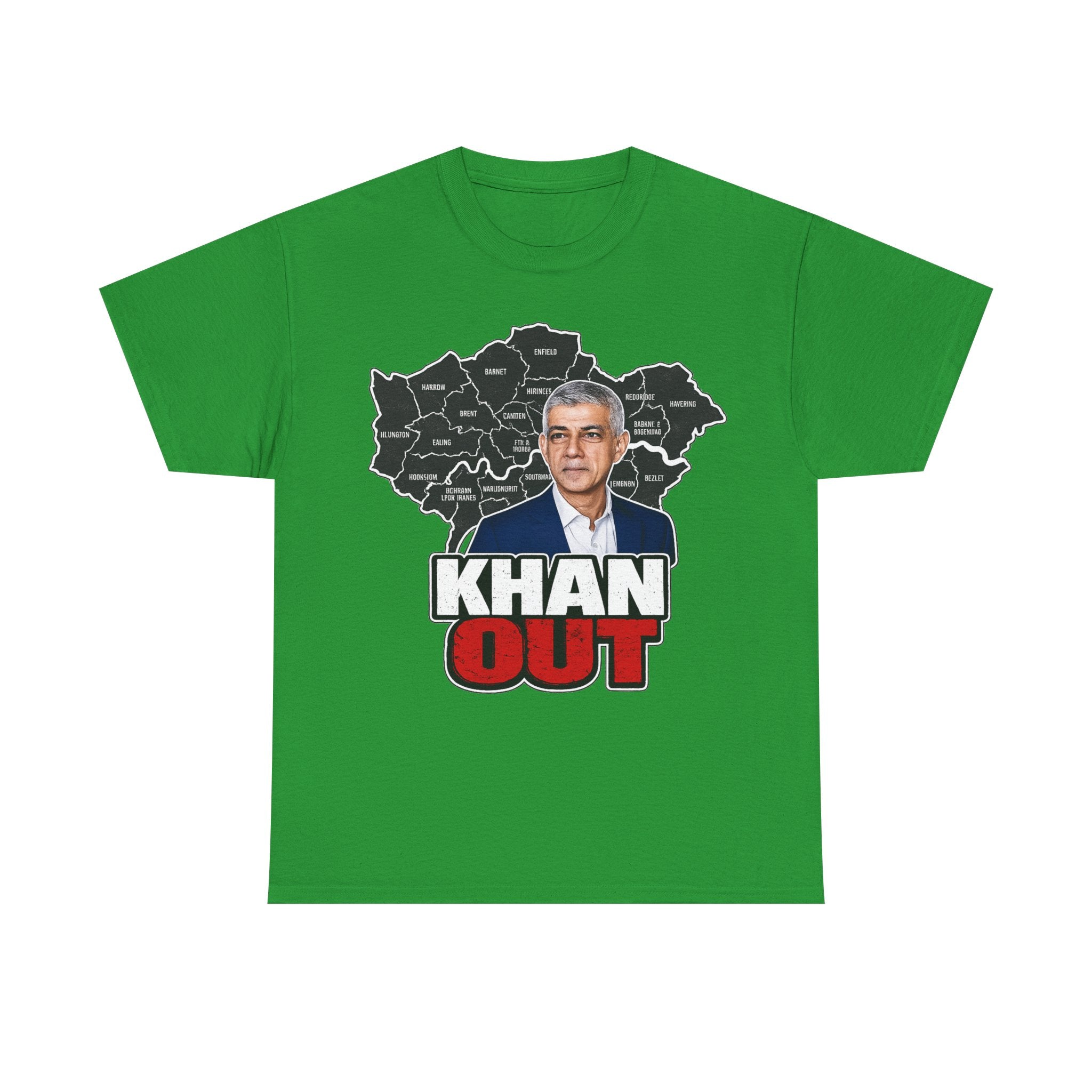 Sadiq Khan Out" Political Protest Tee with Sadiq Khan Graphic T-Shirt