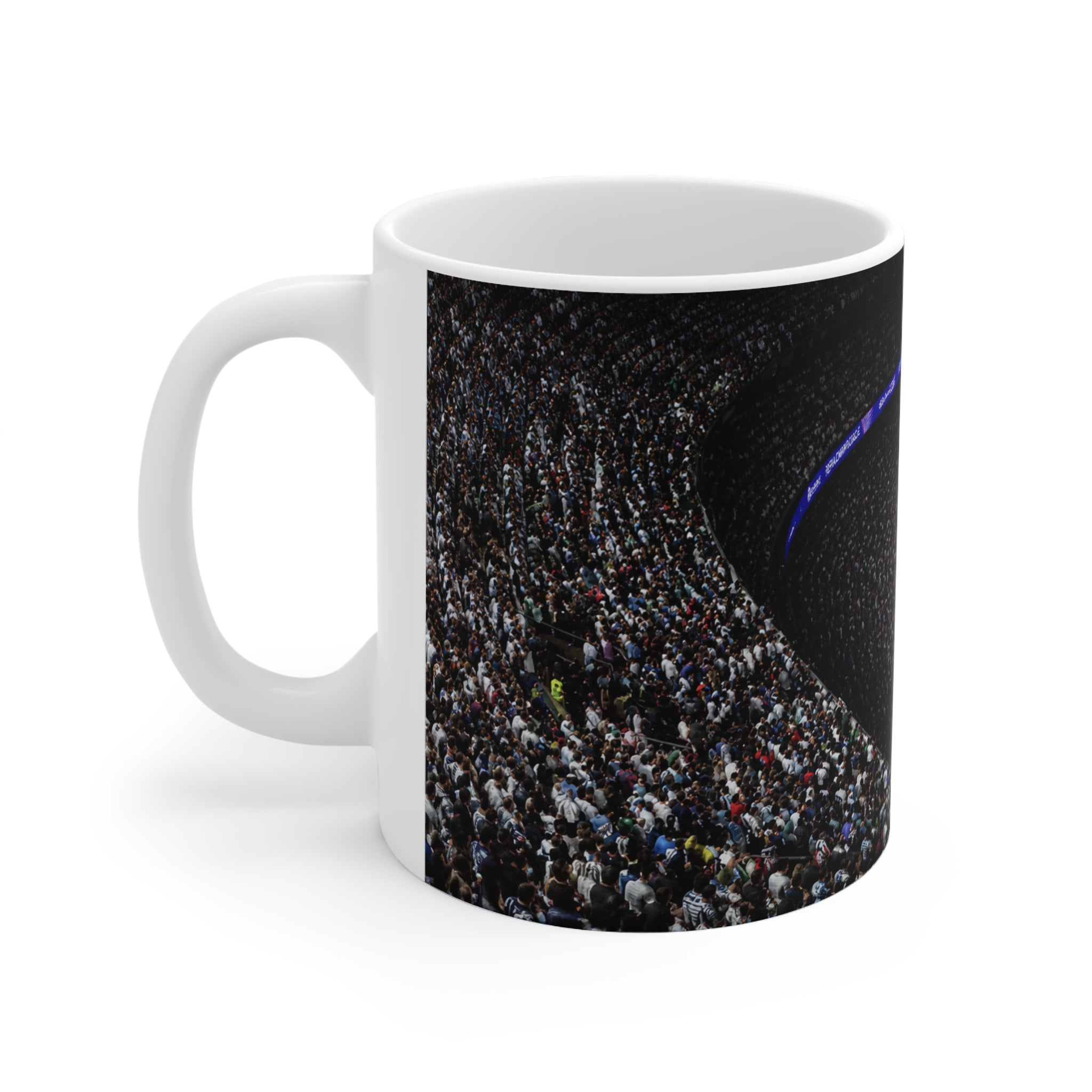 Missi at a Corner Stadium Crowd Panorama World Cup 2026 Ceramic Coffee Mug — 11oz & 15oz
