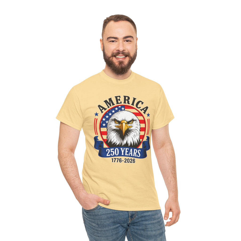 America 250 Years T-Shirt – Bald Eagle 1776–2026 Patriotic Tee
