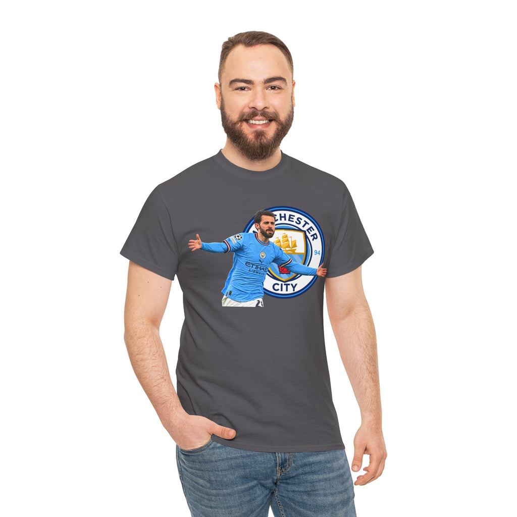 Bernardo Silva Manchester City Football Club Graphic Tee — Celebratory Player Design