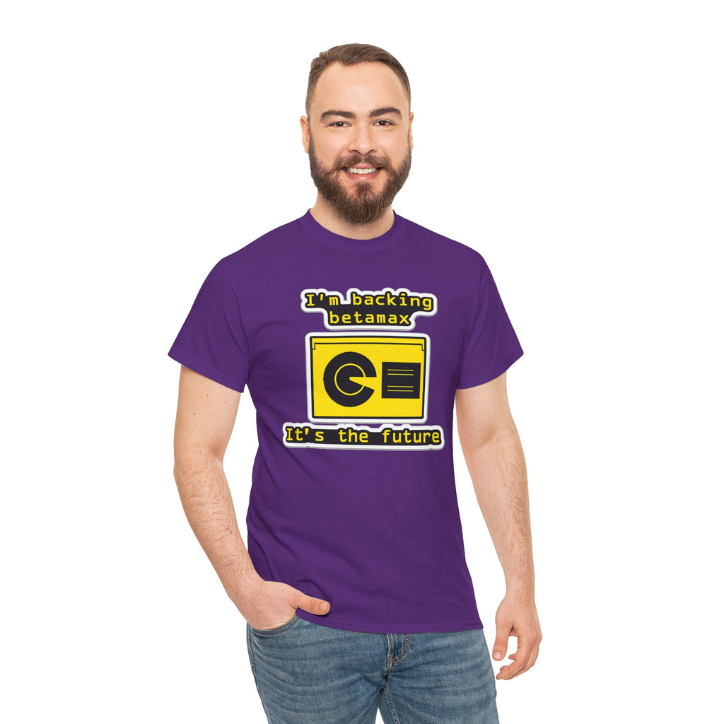Betamax Retro Tee — "I’m backing betamax, it’s the future" Vintage Cassette T-Shirt