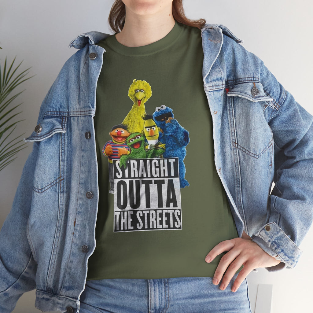 T-Shirt — "Straight Outta the Streets" Sesame Friends Graphic Tee