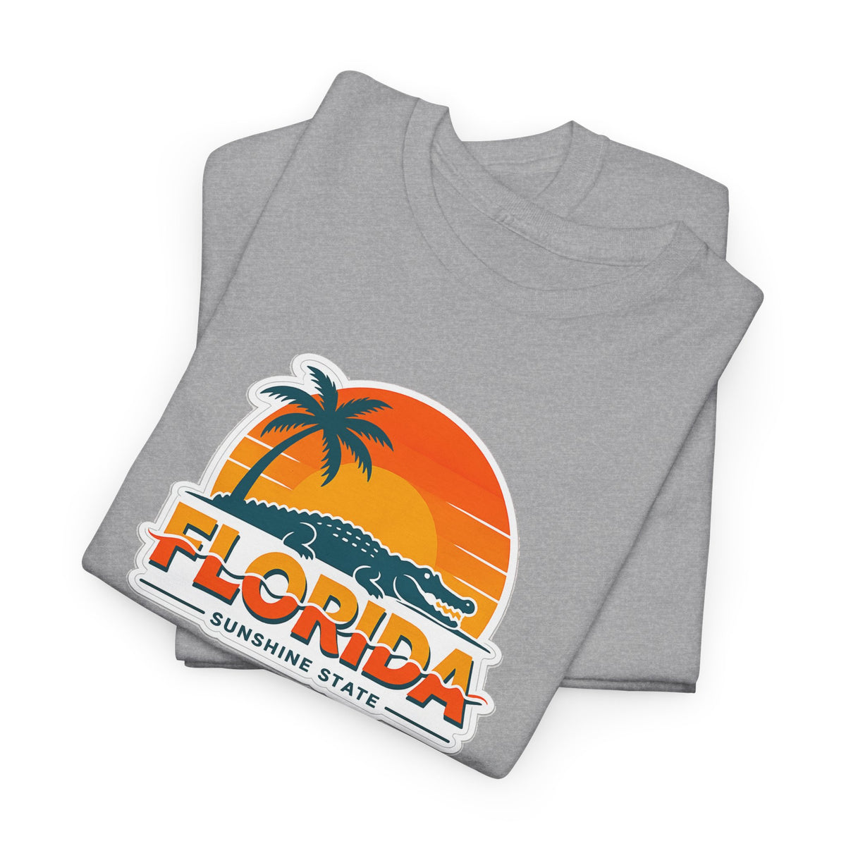 Florida Sunshine State T-Shirt — Retro Palm Sunset Graphic Tee