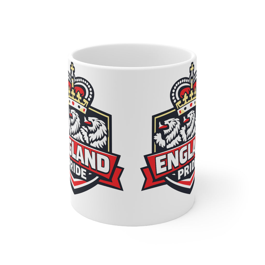 England Pride Ceramic Mug — Crowned Lion 11oz & 15oz Coffee Cup