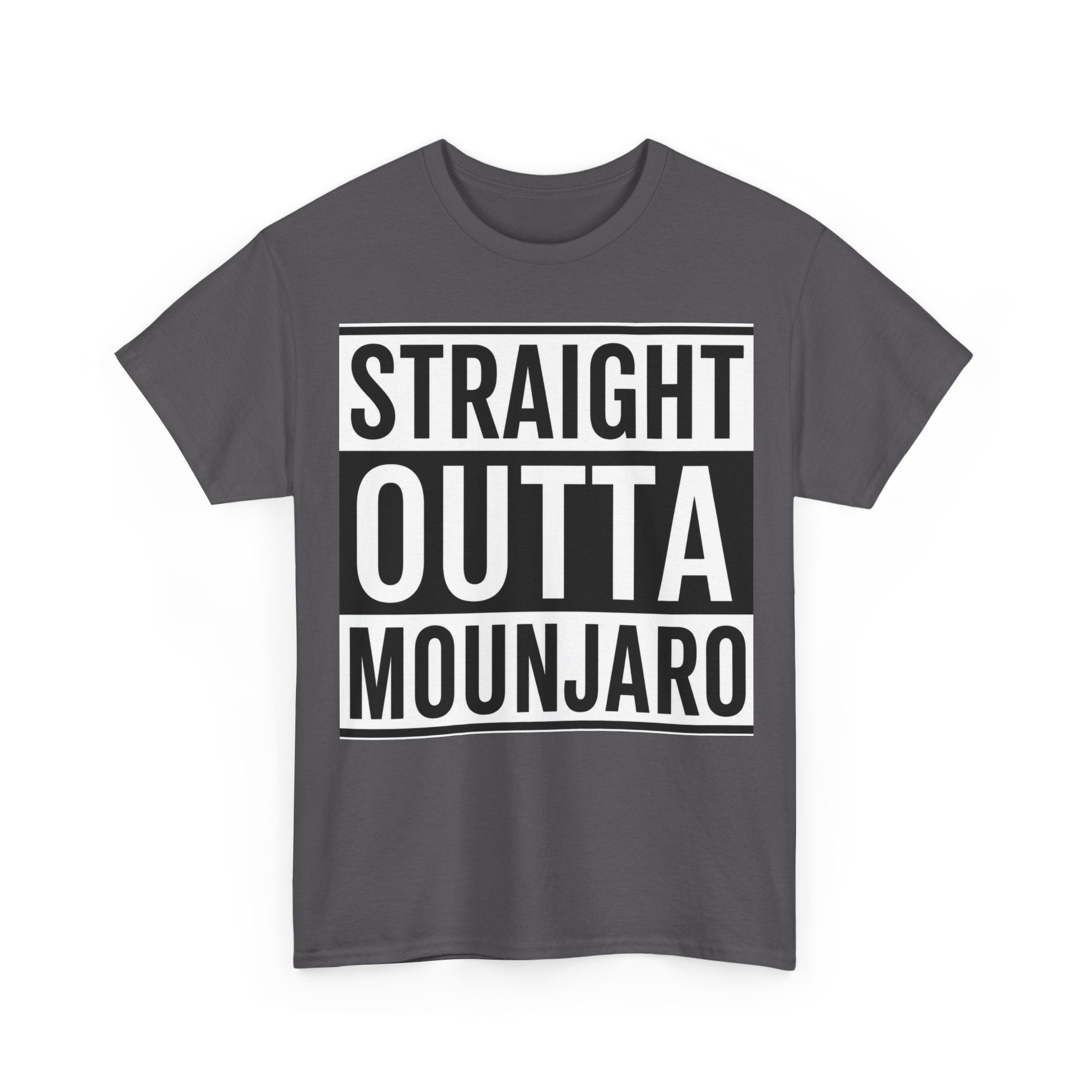 T-Shirt — "Straight Outta Mounjaro" Bold Typography Tee