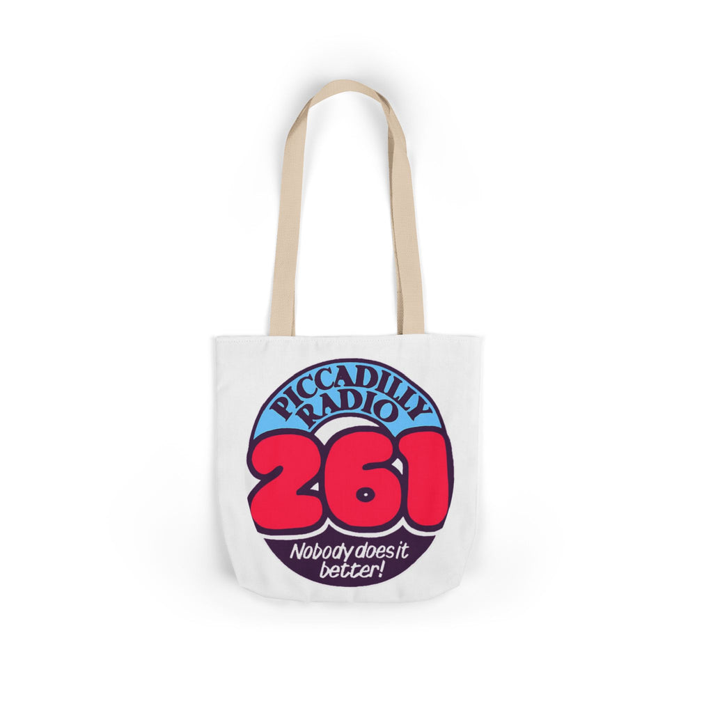Tote Bag — Retro 'Piccadilly Radio 261' Vintage Logo Canvas Tote
