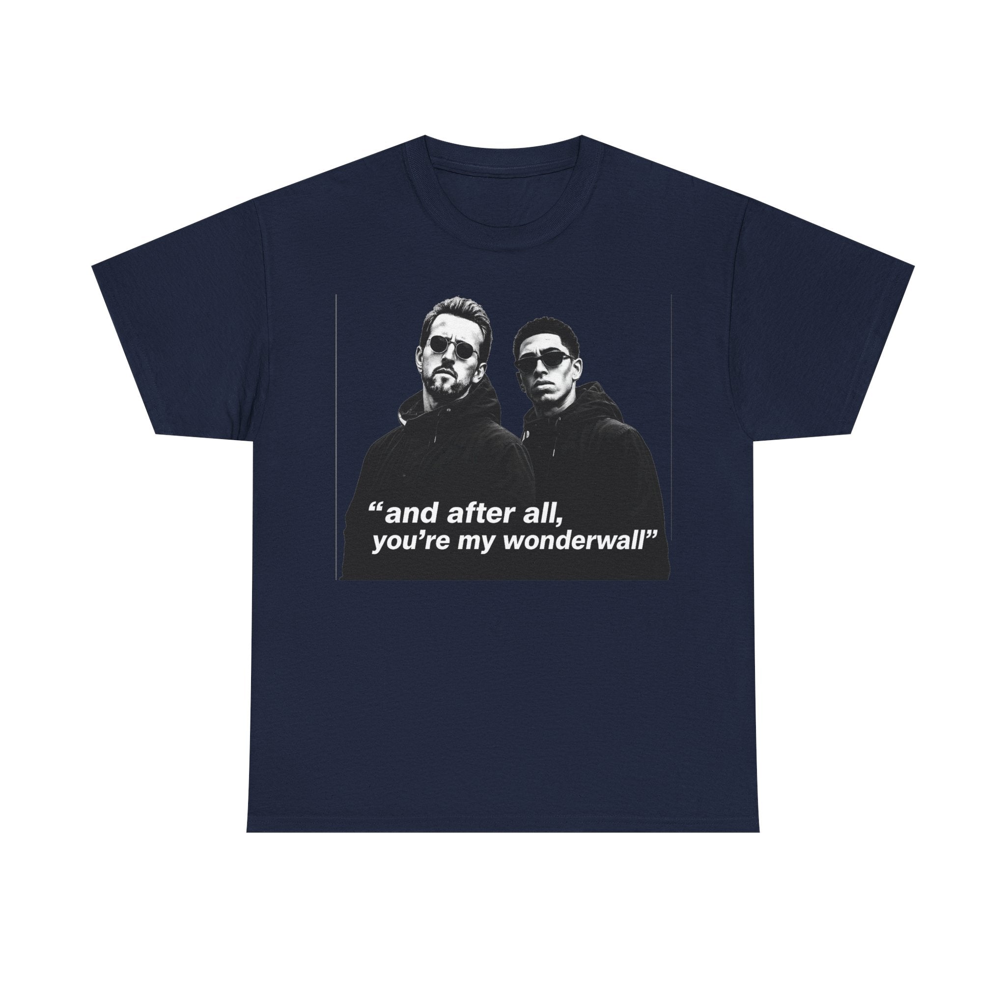 Kane and Bellingham Wonderwall Lyric T-Shirt — ‘and after all, you’re my wonderwall’ Retro Band Tee