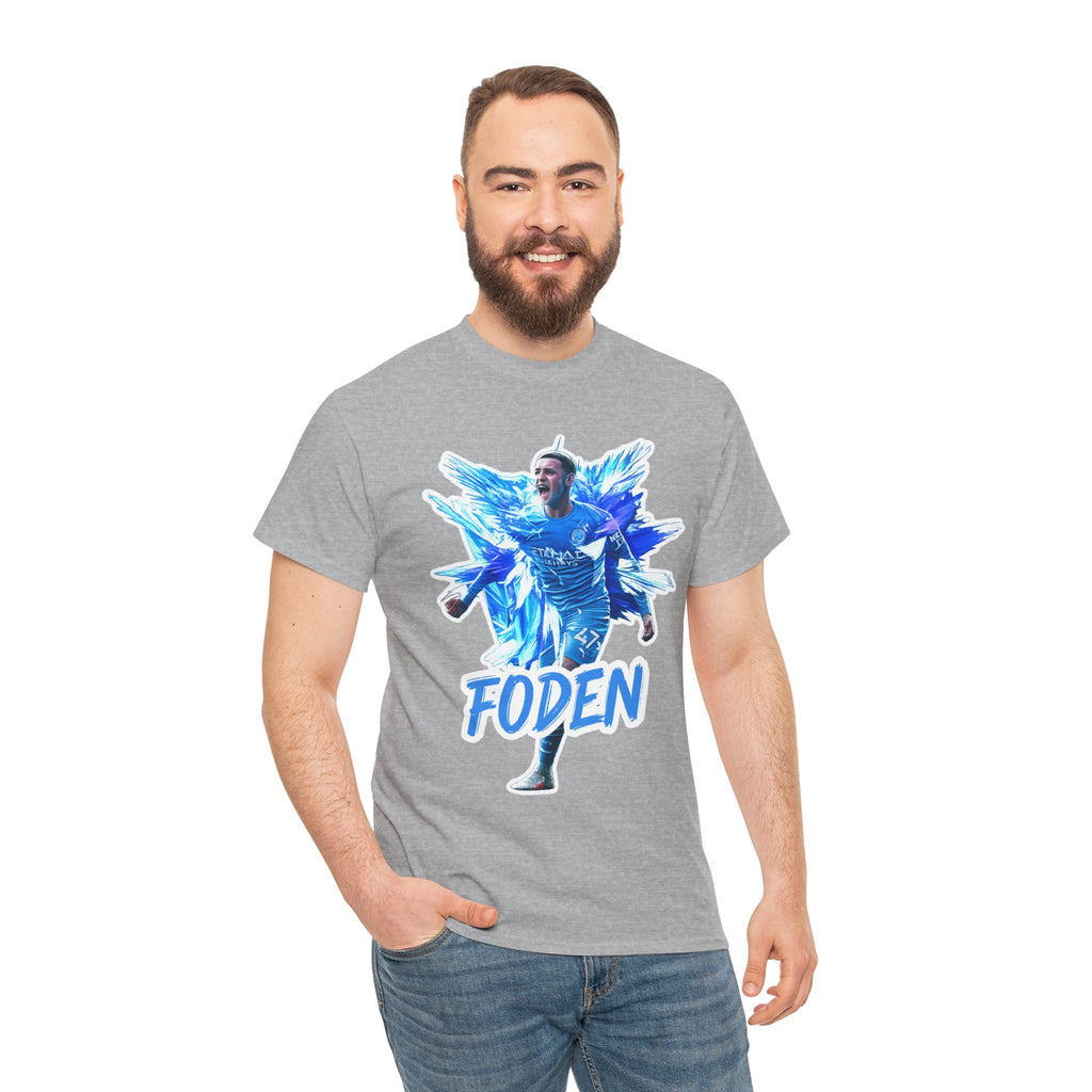 Phil Foden Manchester City Soccer T‑Shirt — Blue Graphic Football Fan Tee