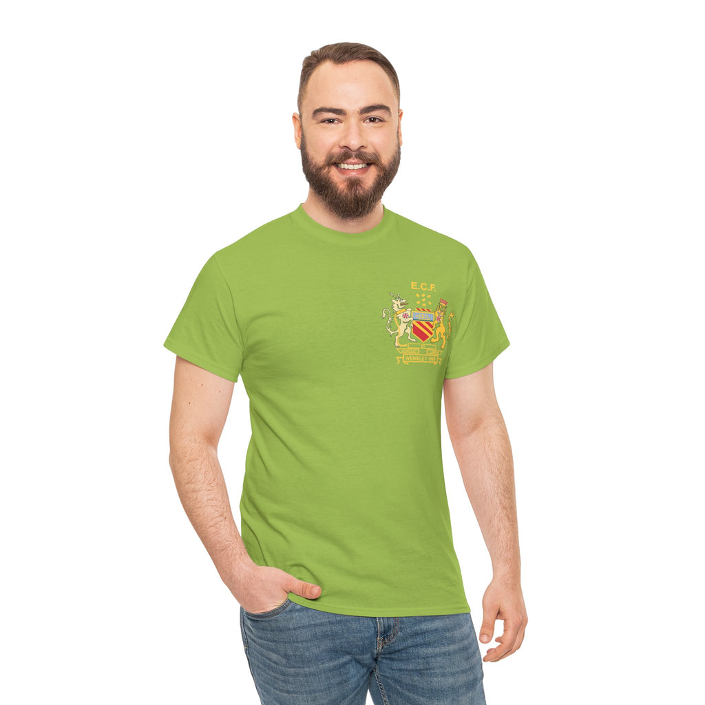 Manchester United Wembley 1968 Heraldic Crest Tee — Vintage Coat of Arms Chest Print