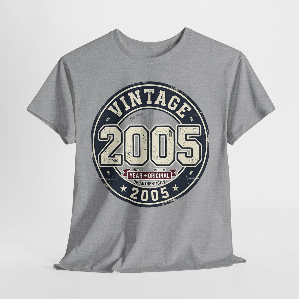 Vintage 2005 T-Shirt — Retro Birth Year Graphic Tee