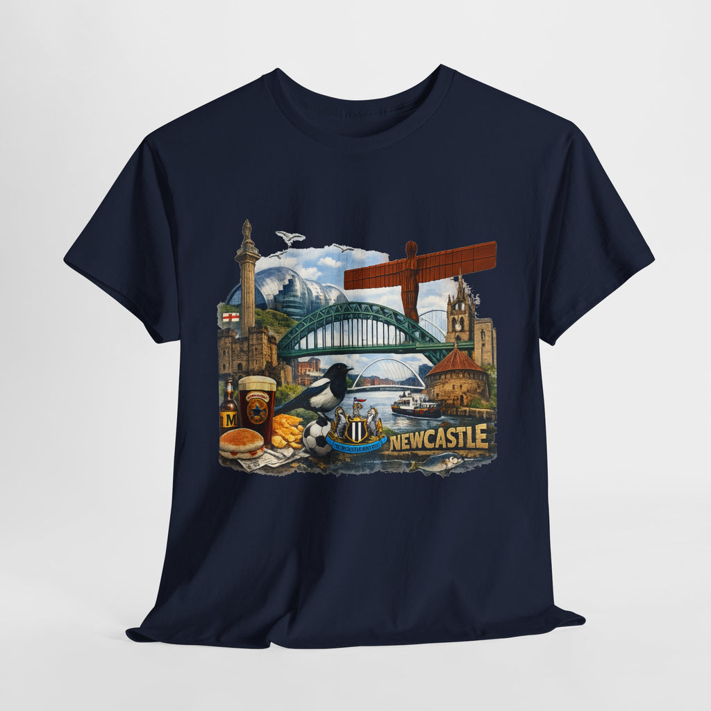 Newcastle Upon Tyne Landmark Tee — Vintage Cityscape T-Shirt