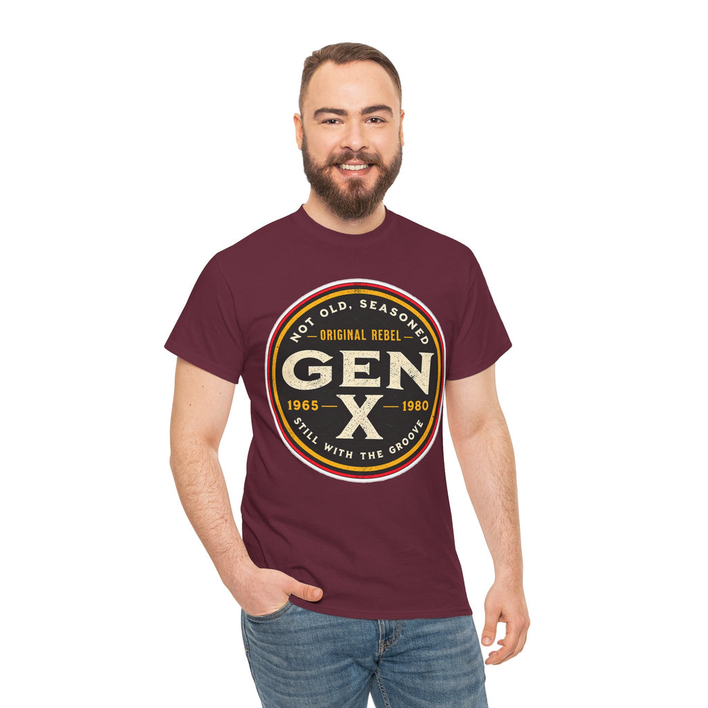 Gen X Tee - 'Not Old, Seasoned' Vintage Rebel Graphic T-Shirt (1965-1980)